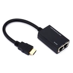 HDMI Πάνω RJ45 Cat5e UTP CAT6 LAN Επέκταση Ethernet Repeater 1080P προσαρμογέα