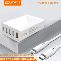 Σταθμός φόρτισης USB C 45W PD QC3.0