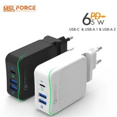 Φορτιστής τοίχων 65w USB Γ PD με το λιμένα CAA