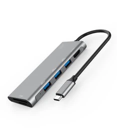 Διανομέας USB C 6-σε-1 με διανομέα USB 4k HDMI Usb3.0
