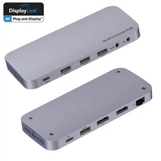 USB3.0 Dual DisplayPort DP plus 4K 60Hz Travel HUB