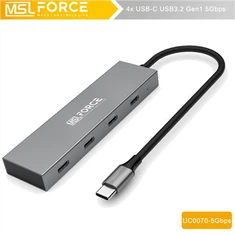 4 Θύρα USB C HUB, Επέκταση Thunderbolt 3/4 σε USB C HUB, σε ταχύτητα 5 Gbps
