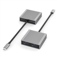 USB-C σε διπλό HDMI2.0 Προσαρμογέας με PD100W